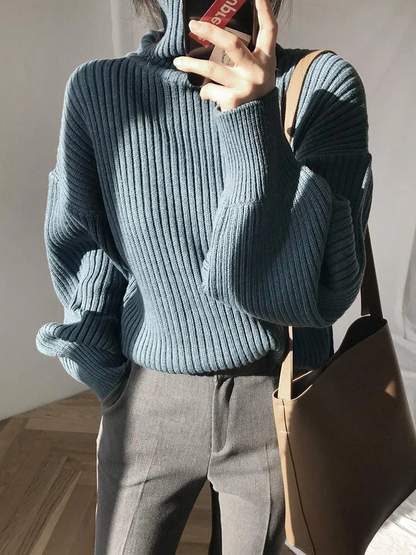 Warm Cozy Women's Winter Turtleneck Sweater