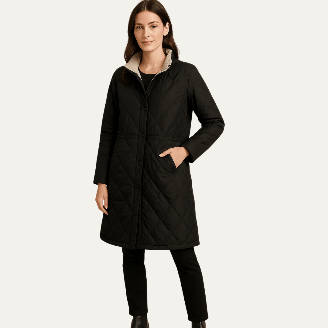 VogeLuxe | Women’s Diamond Quilted Jacket with Buttons