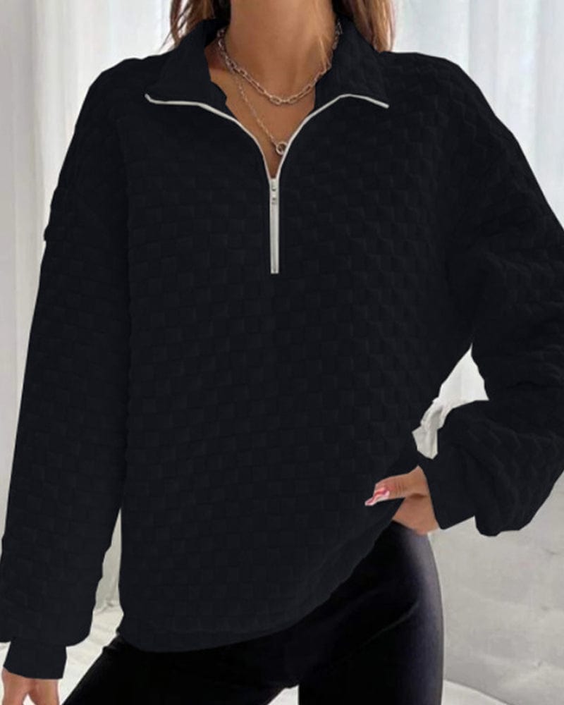 Warm Zip-up Sweater - Classic Winter Style