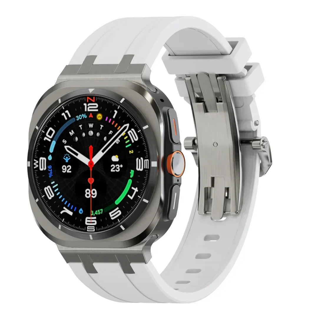 Stylish Butterfly Buckle Silicone Strap For Samsung Watch