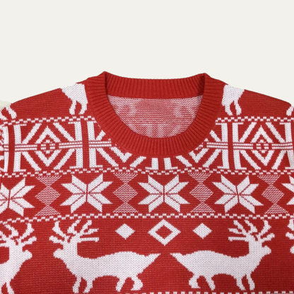 VogeLuxe | Men’s Fair Isle Crewneck Knit Sweater