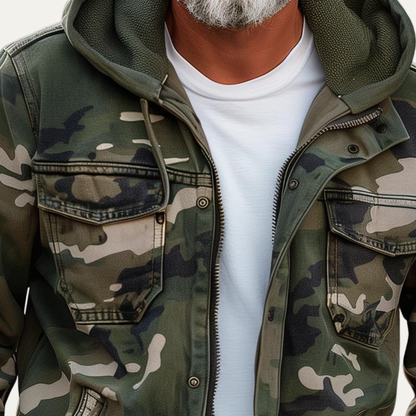 VogeLuxe | Men’s Camouflage Hybrid Jacket