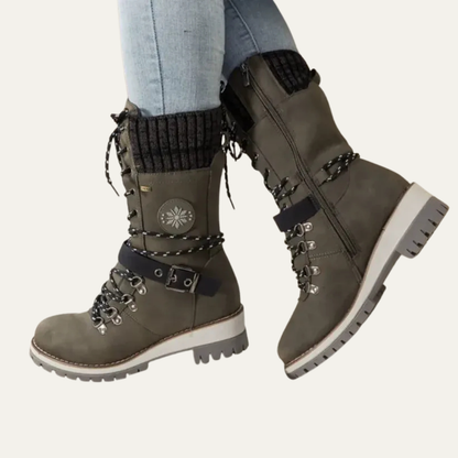 VogeLuxe | Women’s Mid Calf Winter Boots with Hiking Design