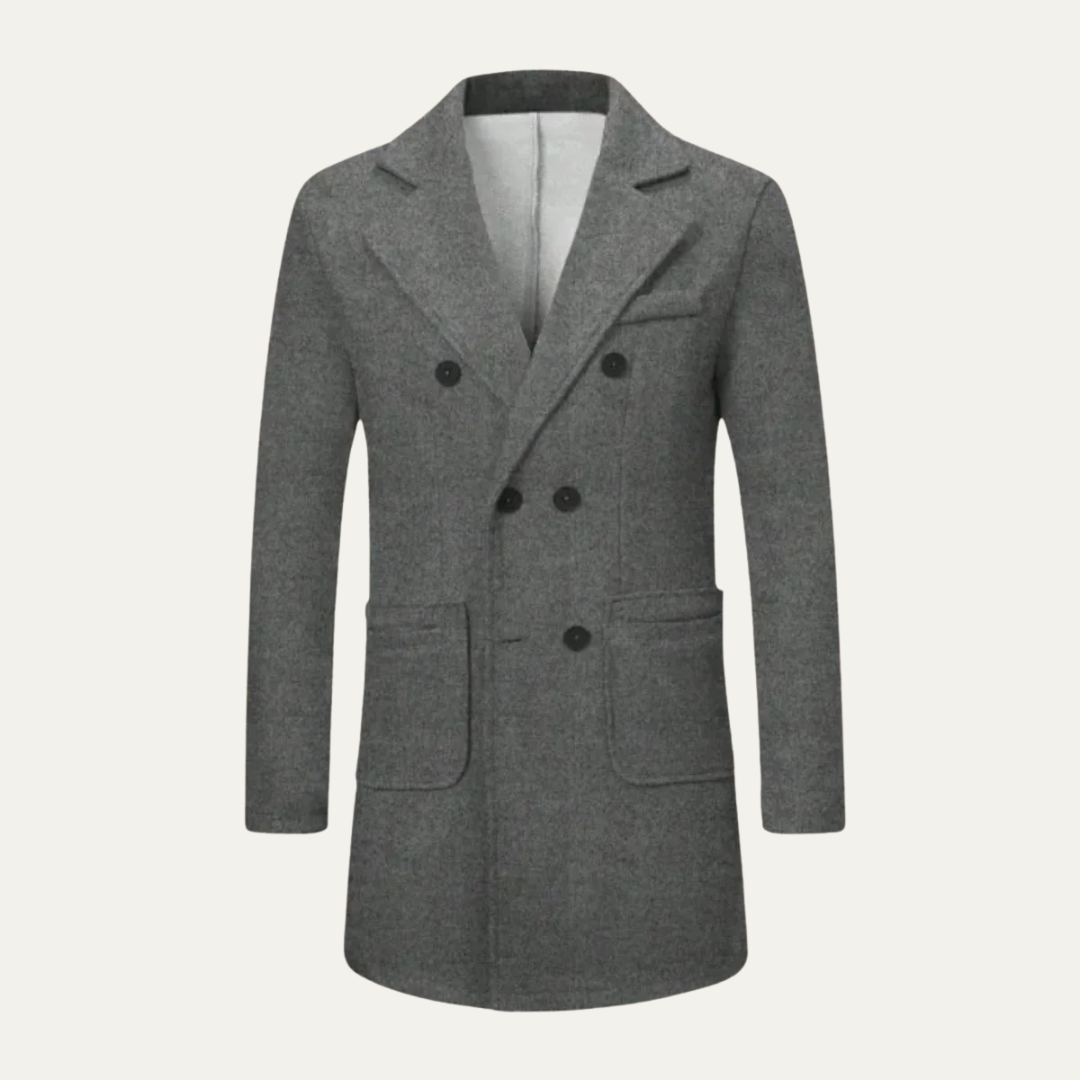 VogeLuxe | Men’s Double-Breasted Peacoat
