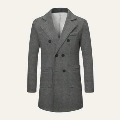 VogeLuxe | Men’s Double-Breasted Peacoat