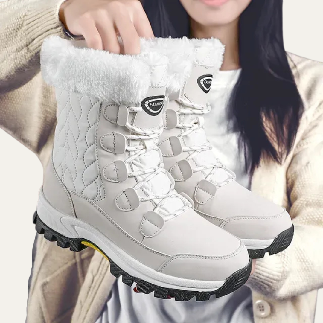 VogeLuxe | Women’s Quilted Mid Calf Snow Boot with Faux Fur Lining