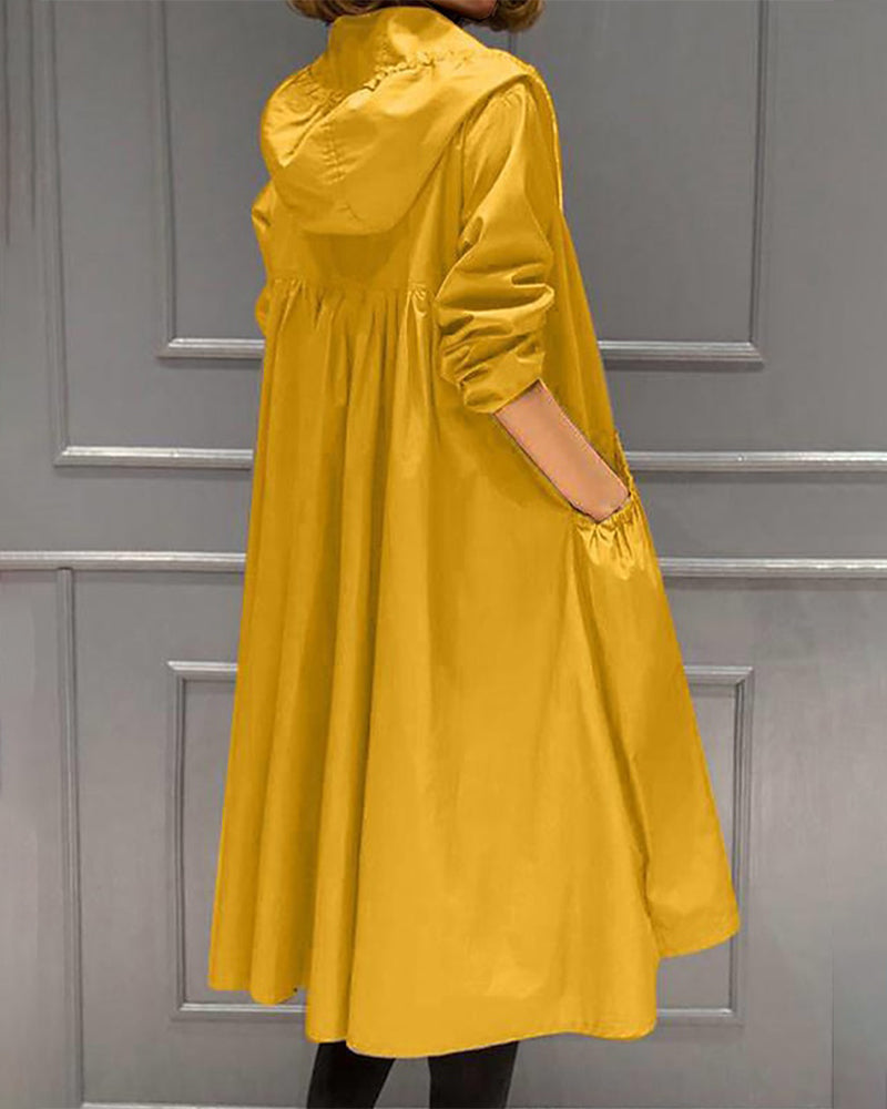 Classic Simple Short Raincoat for Women