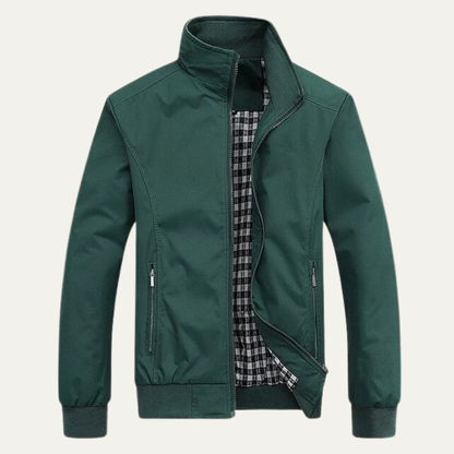 VogeLuxe | Men’s Summer Lightweight Plaid Lined Bomber Jacket