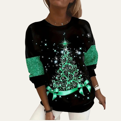 VogeLuxe | Women’s Starry Tree Christmas Sweatshirt