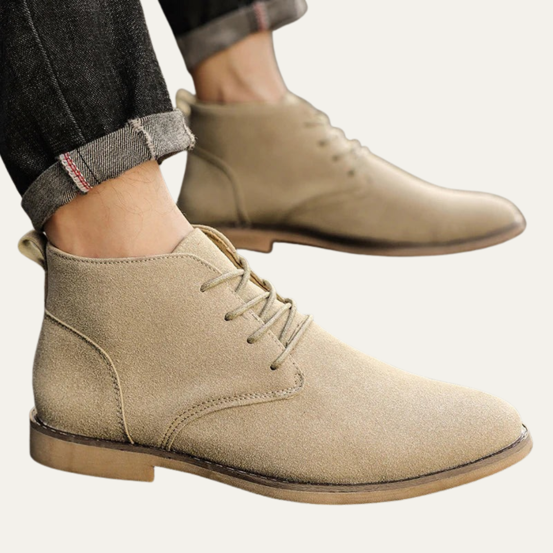 VogeLuxe | Men’s Suede Look Minimalist Chukka Lace Up Boots