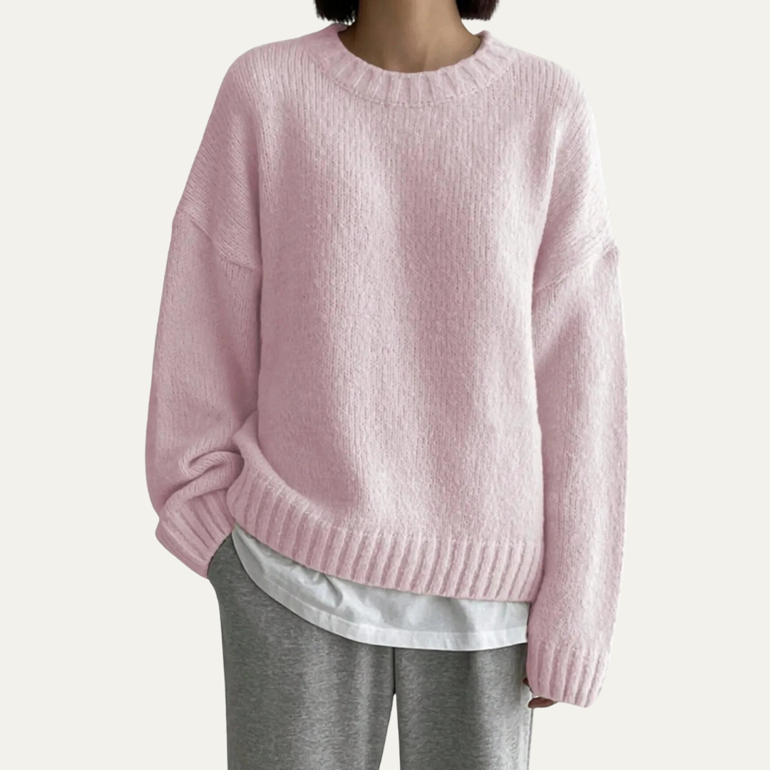 VogeLuxe | Women’s Comfortable Crew-Neck Knit Sweater