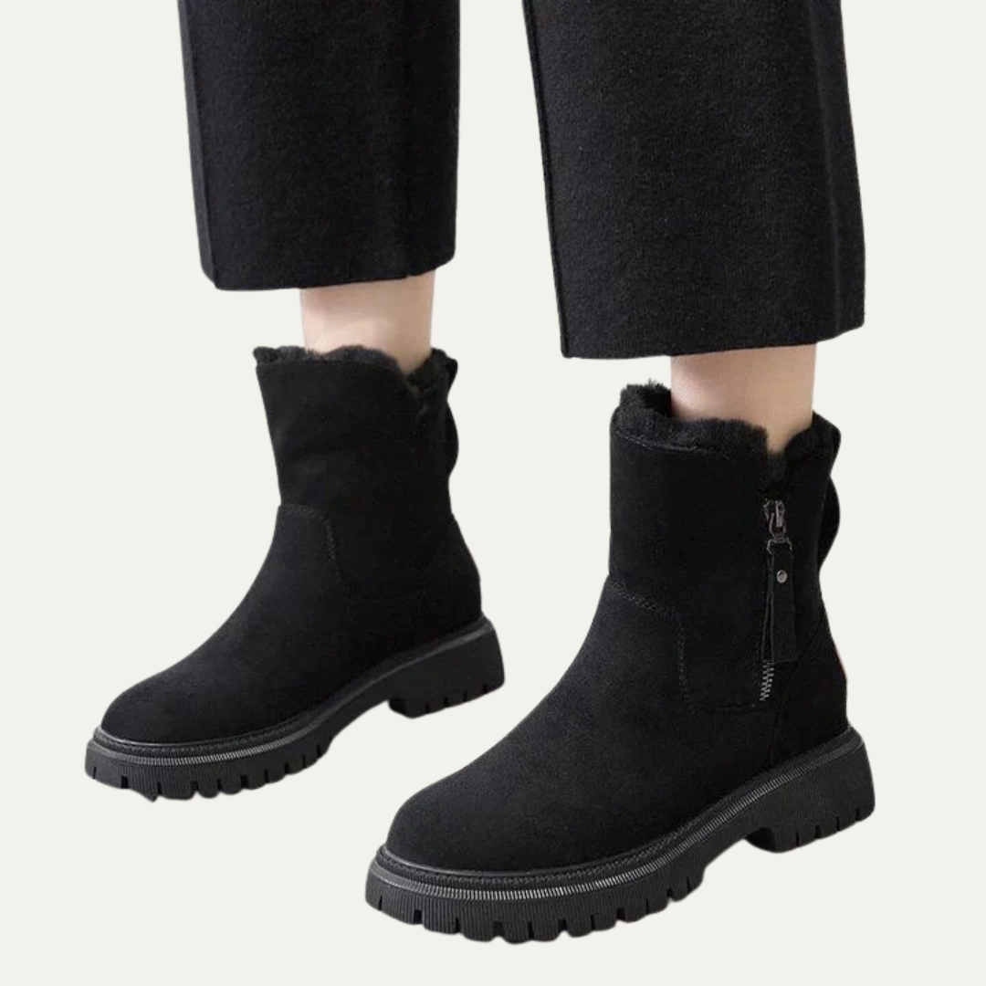 VogeLuxe | Women’s Faux Fur Lined Platform Winter Ankle Boots