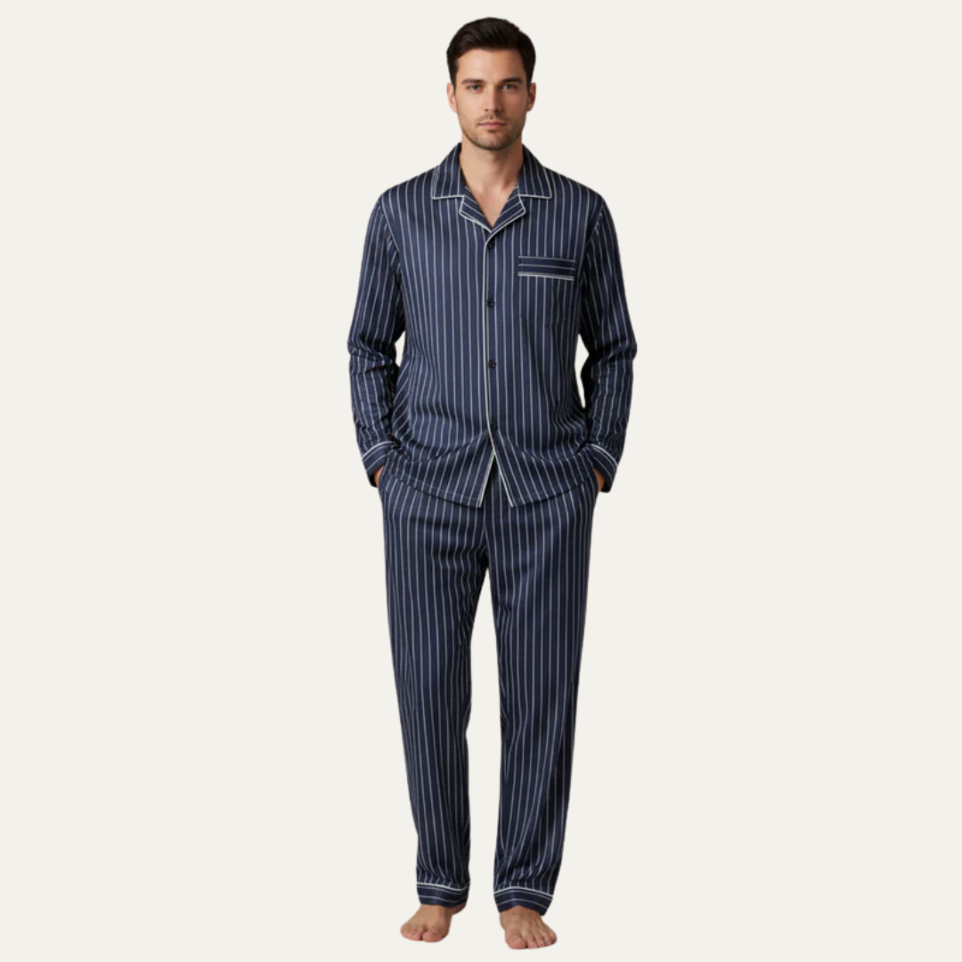 VogeLuxe | Men’s Window Pane Pattern Pajama Set