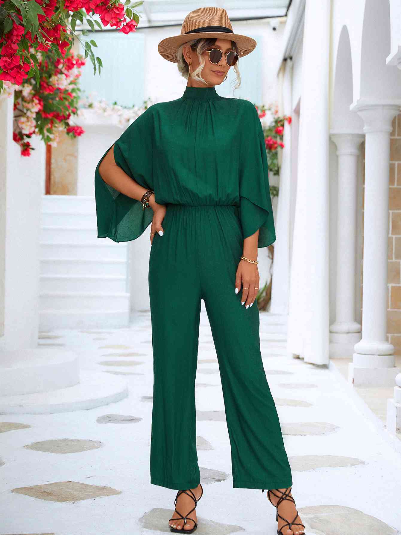 Women's Chic Summer Jumpsuit with Ruffle Details