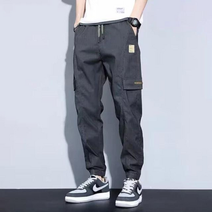 Comfortable Elastic Waist Casual Cargo Pants for Men