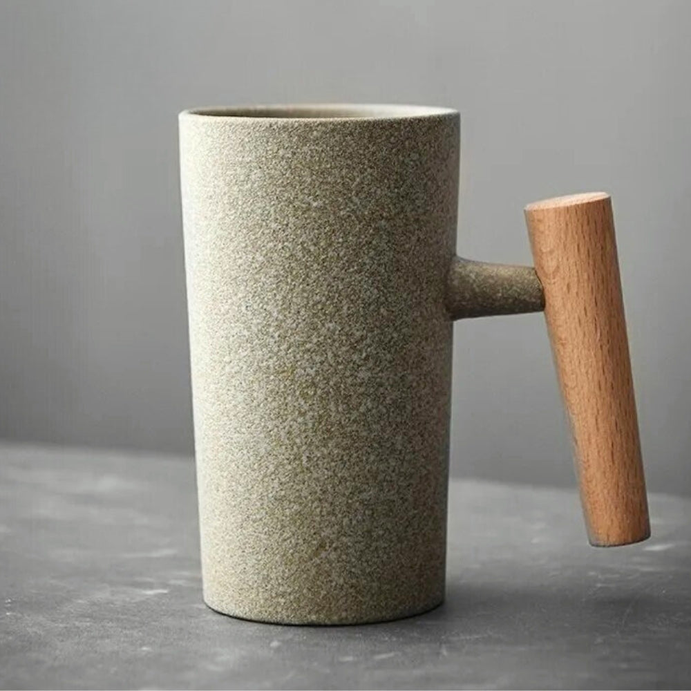 Earthy Ceramic Coffee Mugs Natural Collection