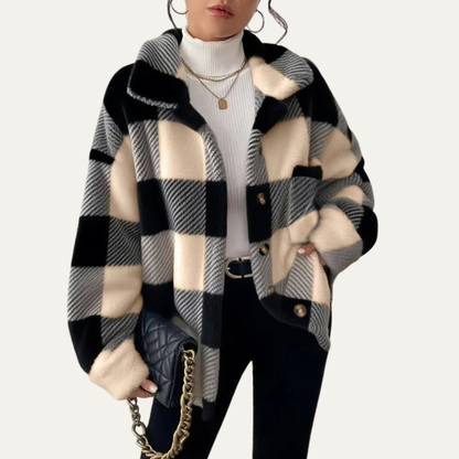 VogeLuxe | Women’s Oversized Plaid Shacket