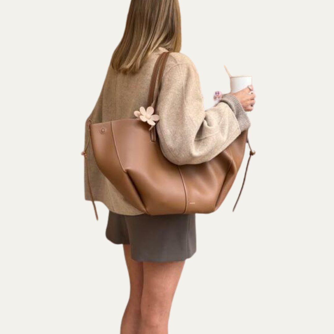 VogeLuxe | Women’s Soft Oversized Leather Tote Bag