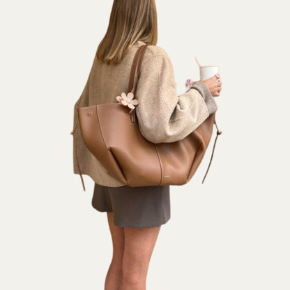 VogeLuxe | Women’s Soft Oversized Leather Tote Bag