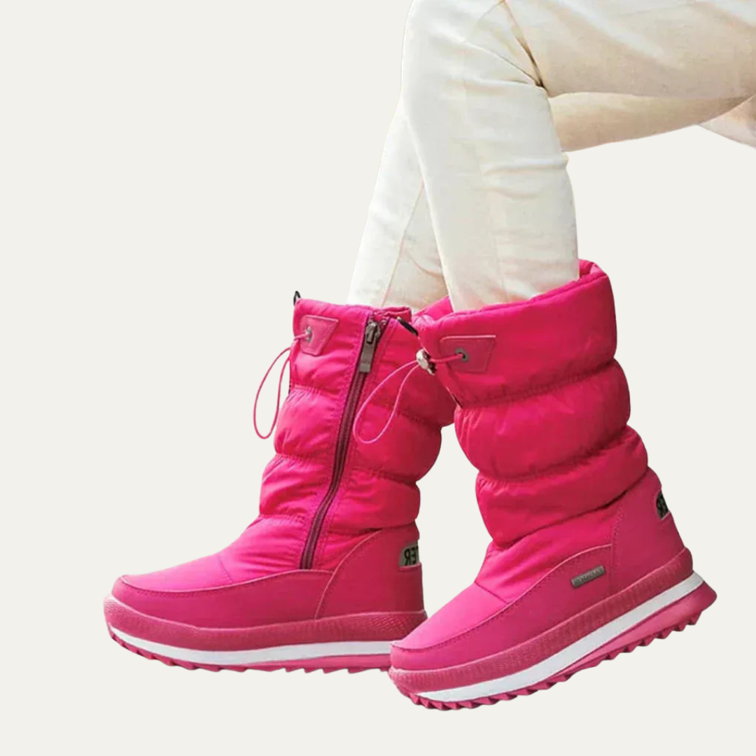 VogeLuxe | Women’s Mid Calf Quilted Puffer Snow Boots