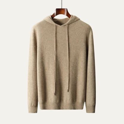 VogeLuxe | Men’s Fine-Knit Hoodie Sweater