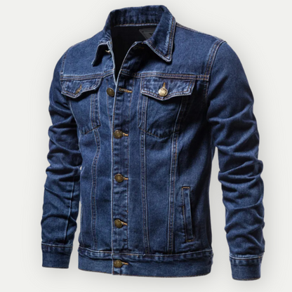 VogeLuxe | Men’s Slim Fit Trucker Jacket With Structured Stitching