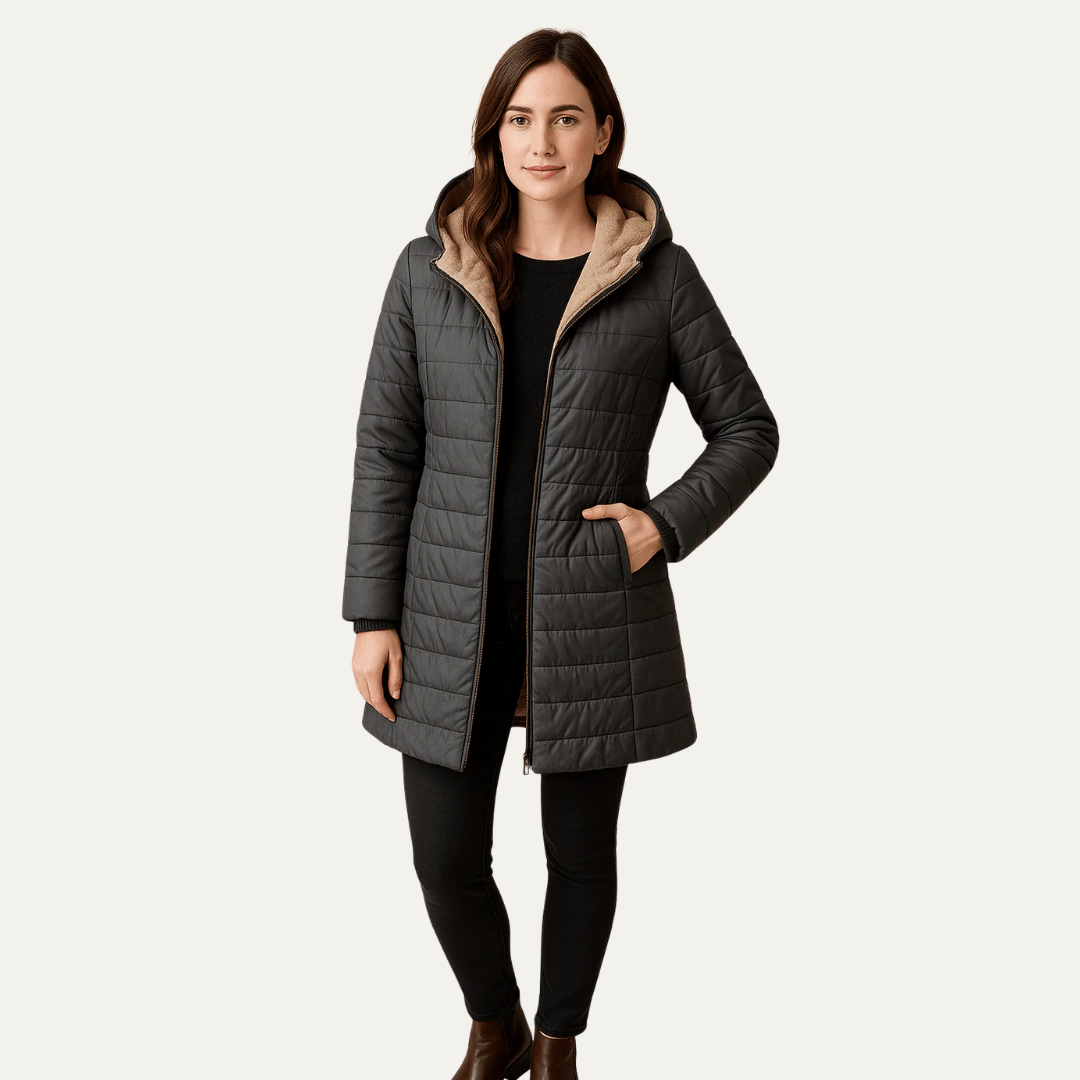 VogeLuxe | Women’s Quilted Mid Length Puffer