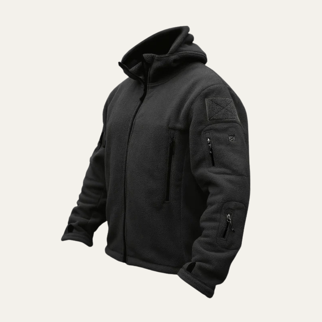VogeLuxe | Men’s Tactical Full-Zip Fleece Hoodie