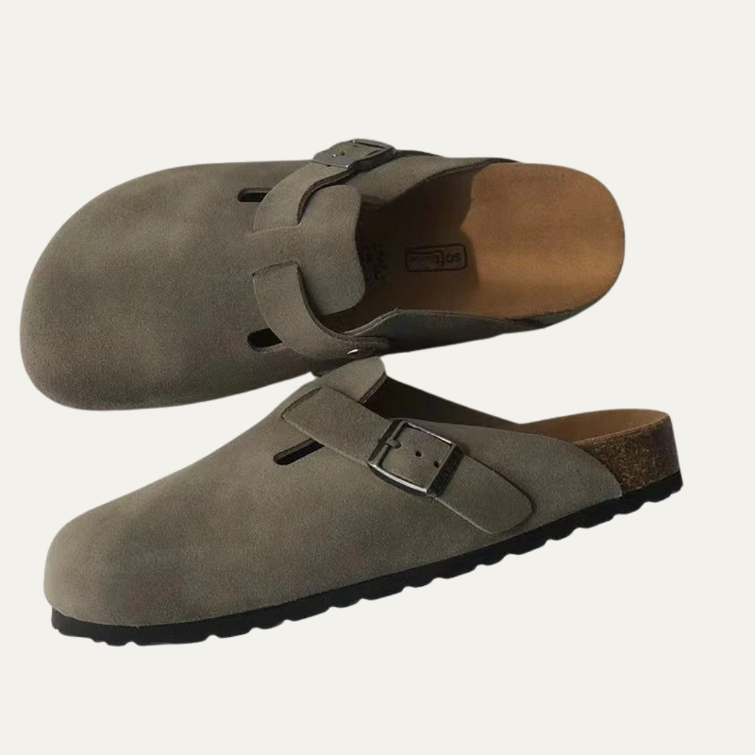 VogeLuxe | Men’s Suede Closed Toe Slip On Clogs