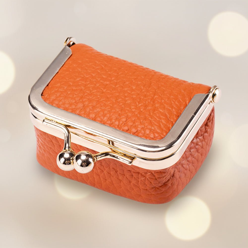 Compact Luxury Leather Jewelry Case with Lock
