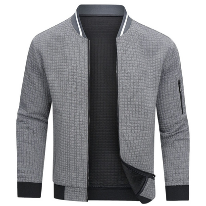 VogeLuxe | Men’s Quilted Full Zip Bomber Jacket