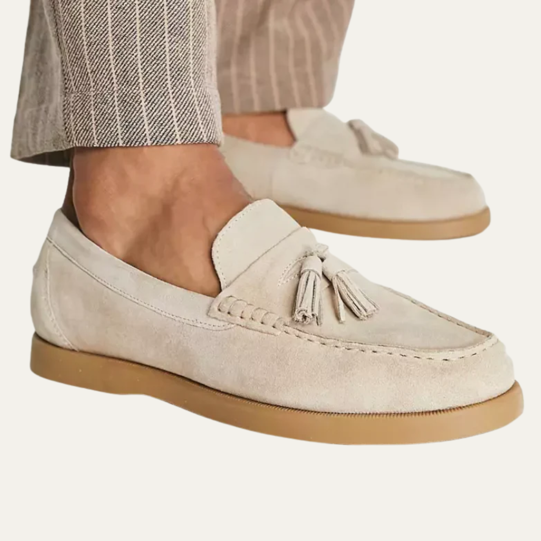 VogeLuxe | Men’s Suede Tassel Moccasin Loafers