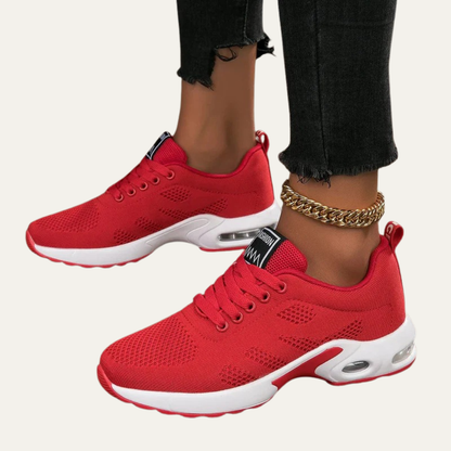 VogeLuxe | Women’s Metallic Trim Low Top Platform Sneakers