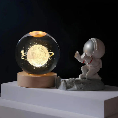 Glowing Orb LED Nightlight Galaxy Pattern