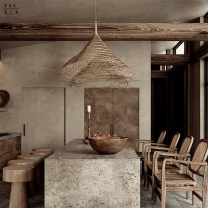 Rustic Wooden Pendant Light