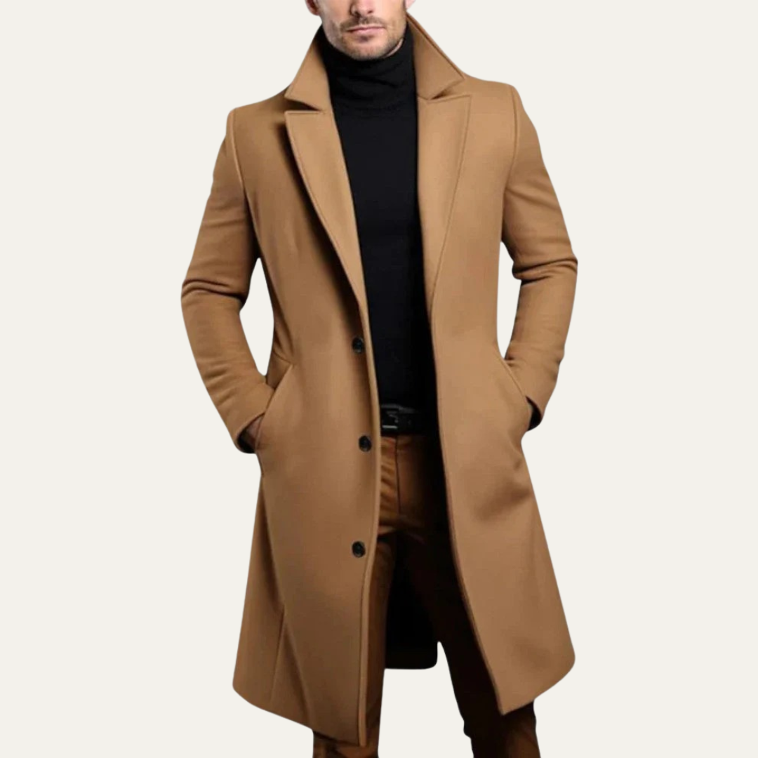 VogeLuxe | Men’s Tailored Long Topcoat
