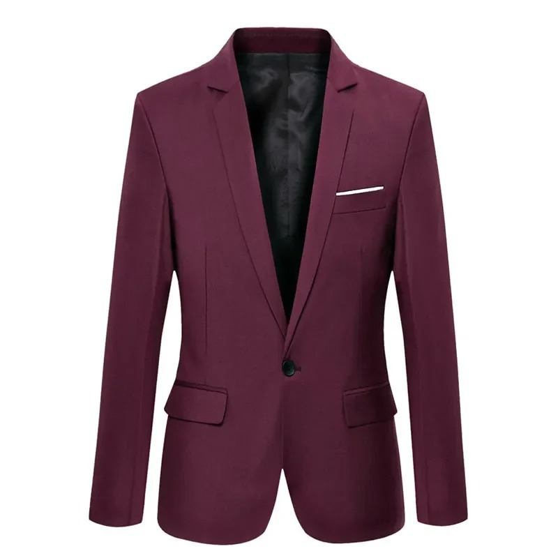 Men's Classic Tailored Fit Blazer Jacket