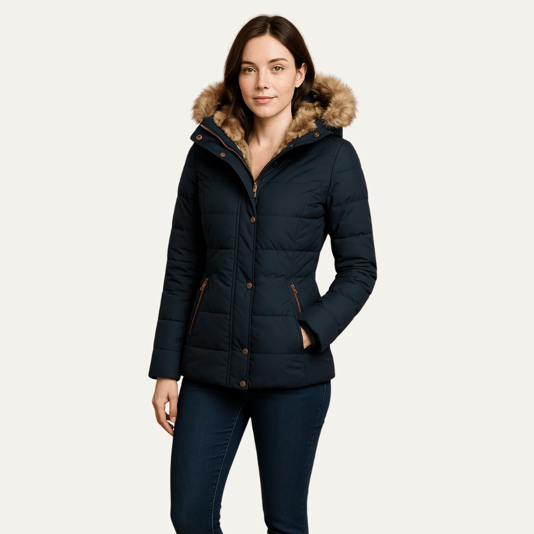 VogeLuxe | Women’s Faux Fur Hooded Quilted Puffer Jacket