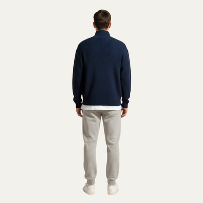 VogeLuxe | Men’s Classic Cable Knit Wool Blend Sweater