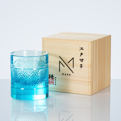 Colorful Diamond Whisky Glasses Set with Wood Case