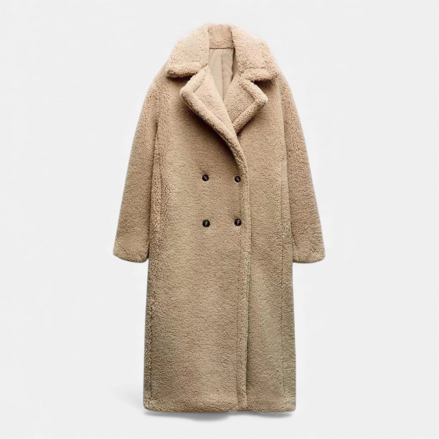 Warm Women's Oversized Double Breasted Parka Coat - VogeLuxe