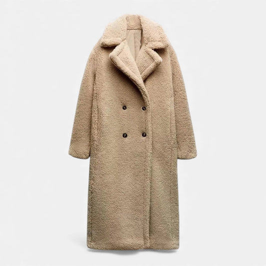 Warm Women's Oversized Double Breasted Parka Coat - VogeLuxe