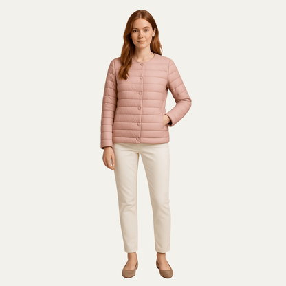 VogeLuxe | Women’s Lightweight Quilted Snap Jacket