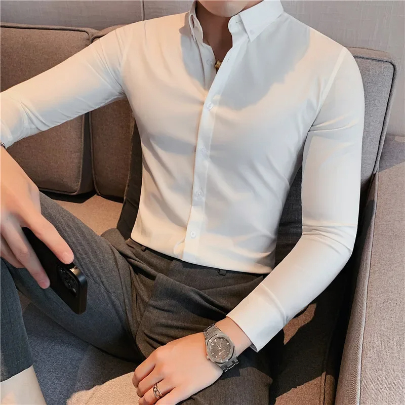 Regular Fit Mens Long Sleeve Casual Button Shirt