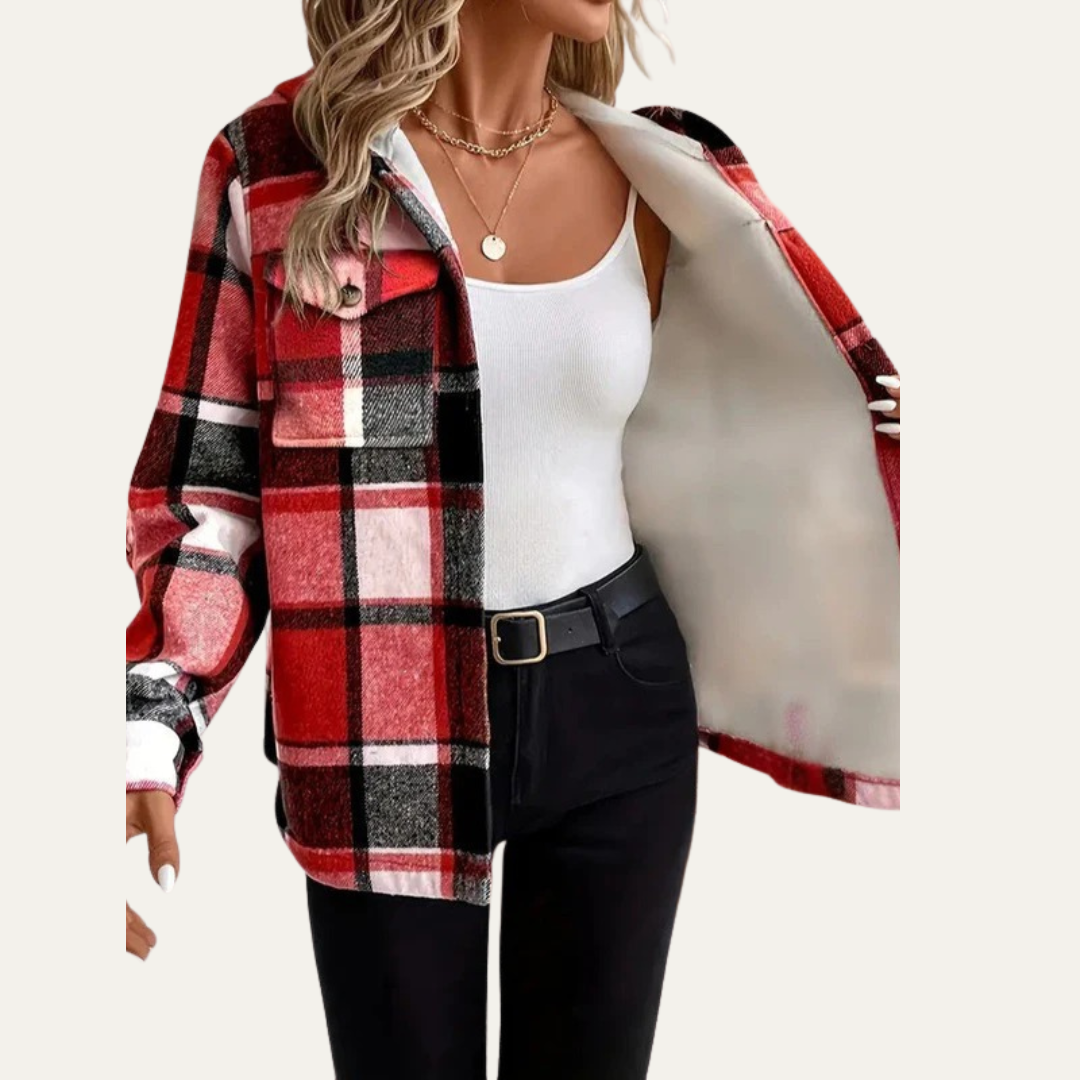 VogeLuxe | Women’s Cozy Plaid Shacket