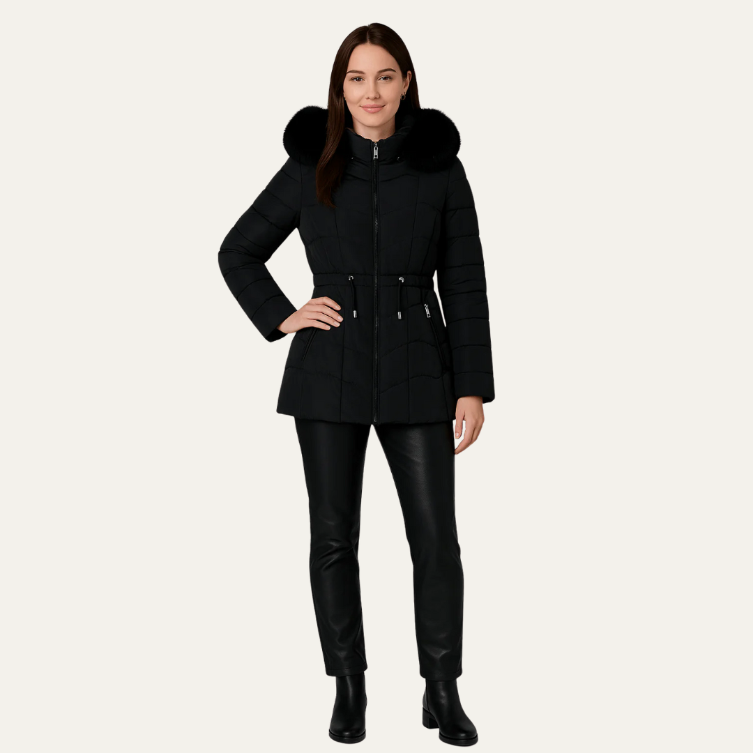 VogeLuxe | Women’s Elegant Hip-Length Puffer Jacket