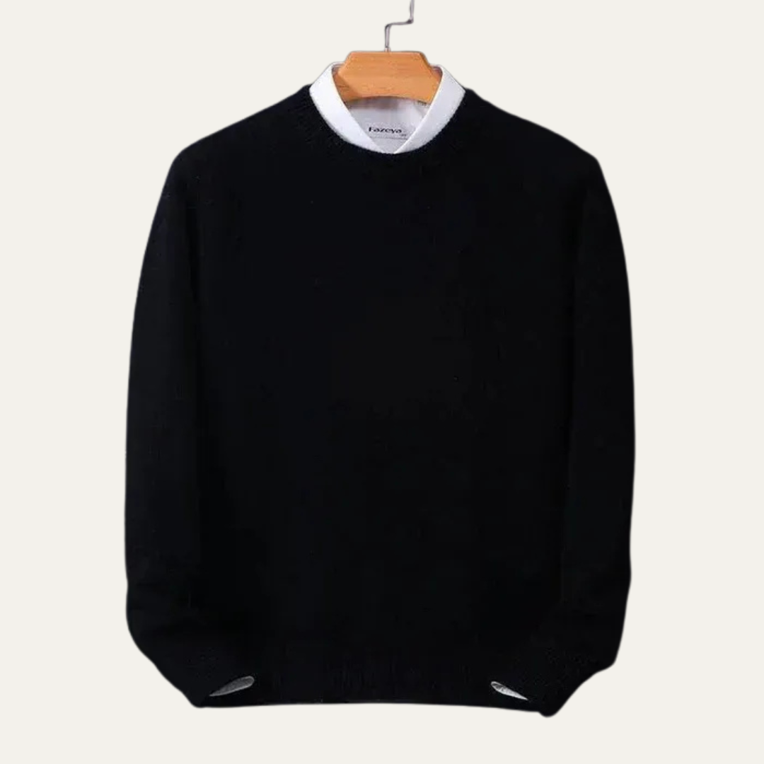 VogeLuxe | Men’s Fine Knit Crewneck Sweater