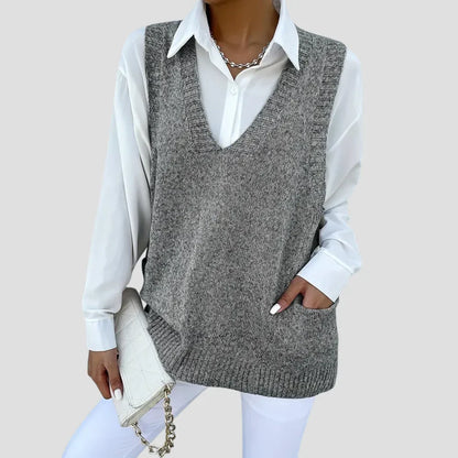 Comfy Sleeveless Pullover Sweater