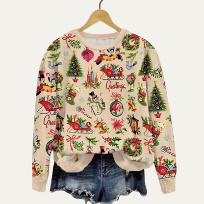 VogeLuxe | Women’s Festive Holiday Crewneck Sweatshirt
