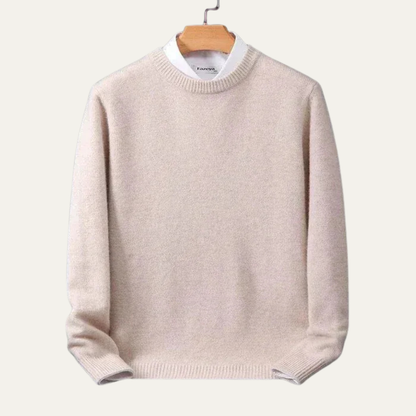 VogeLuxe | Men’s Classic Plain Knit Crew Neck Sweater